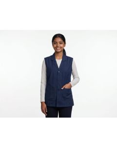 Sleeveless Coat Navy Blue-1
